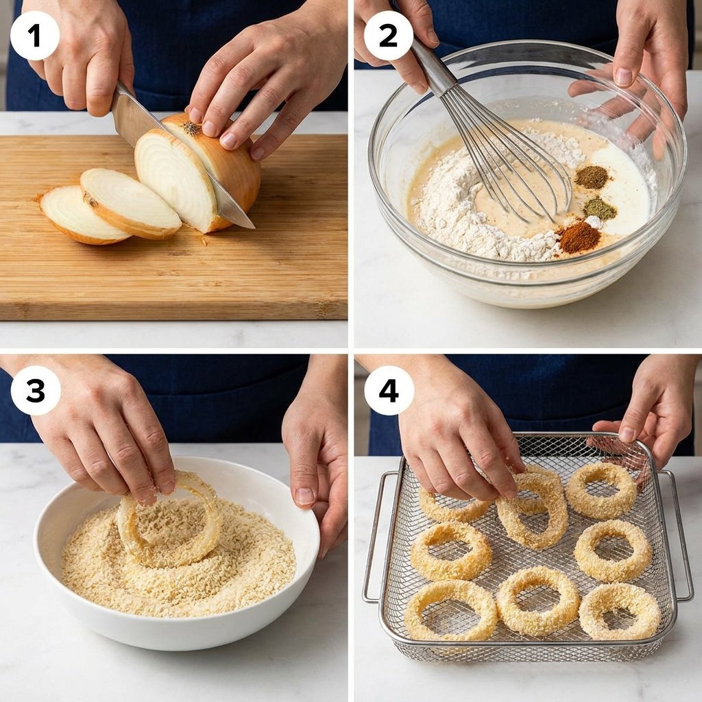 Air fryer onion ring chips