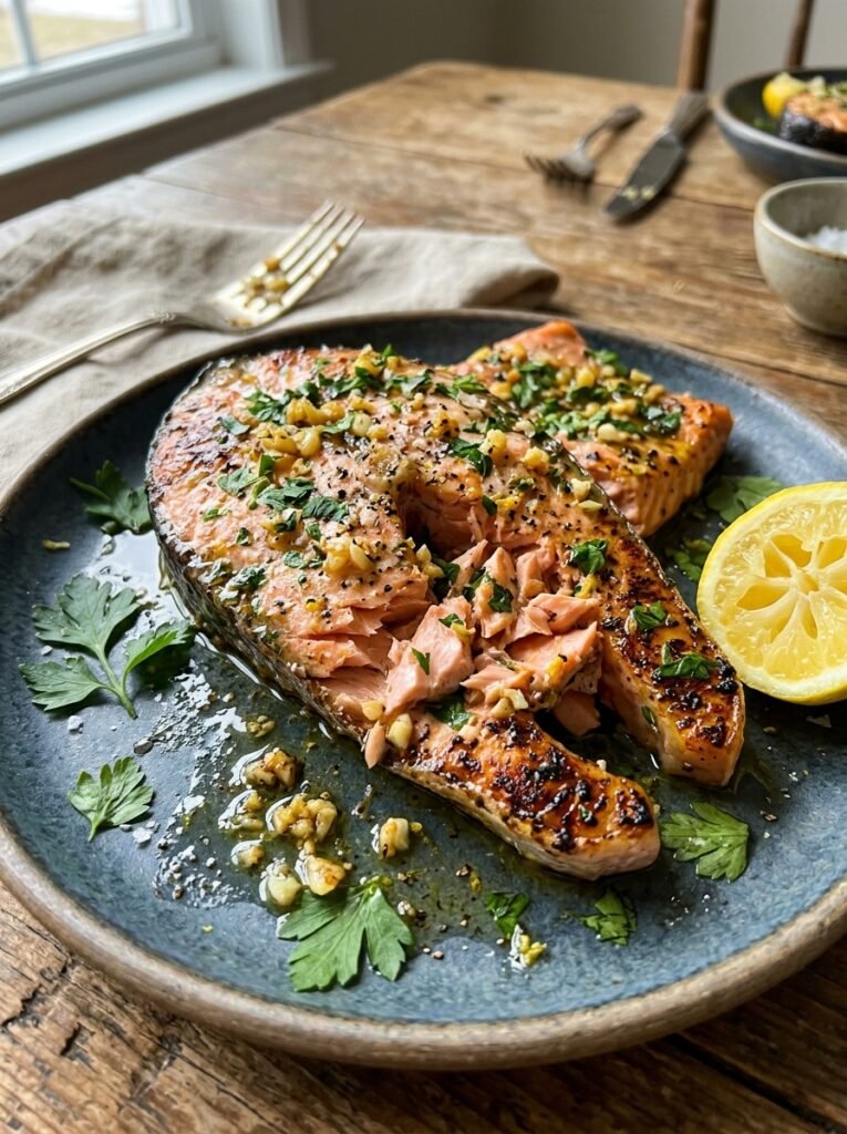 Baked salmon steaks 202604131307
