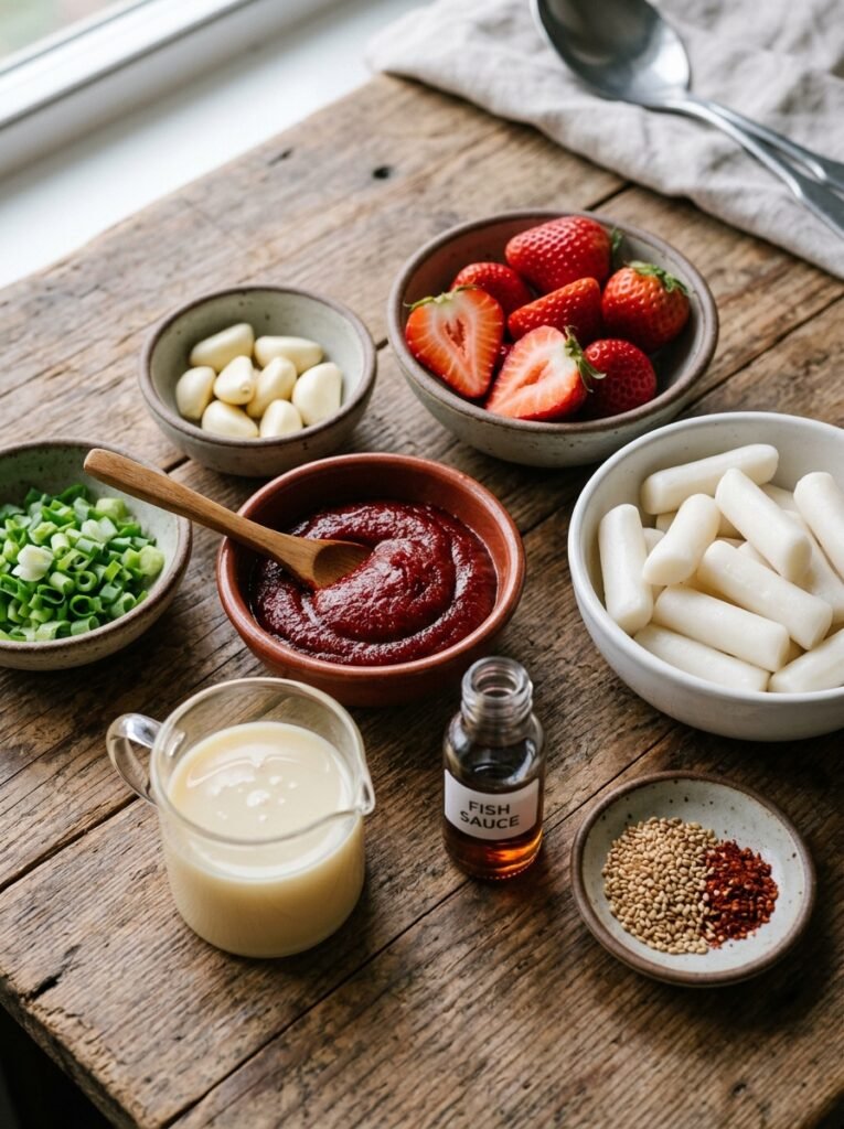Fresh ingredients for rose tteok… 202605031215