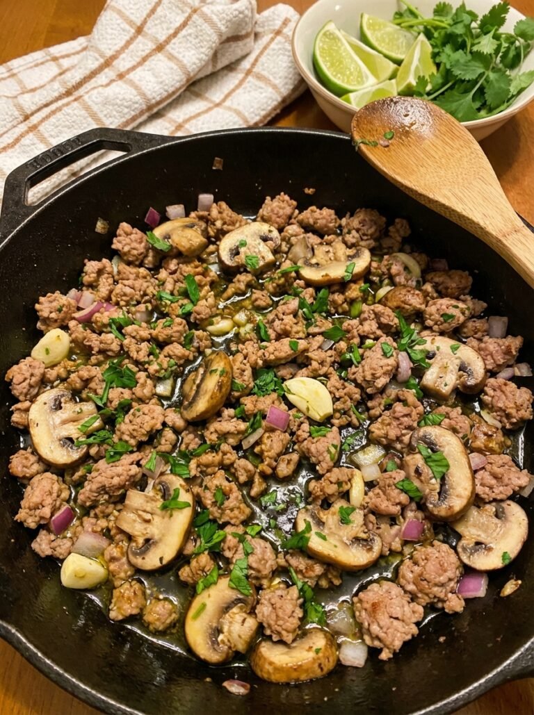 Ground turkey mushroom 202604121401