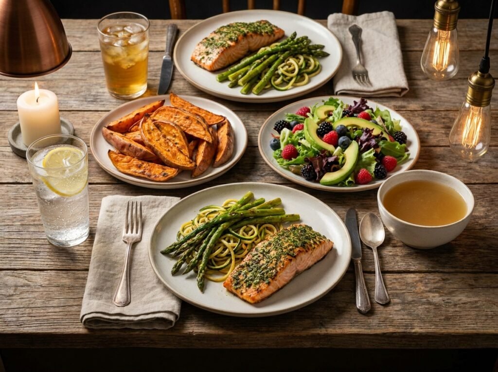 Paleo meal with side dishes 202604301403