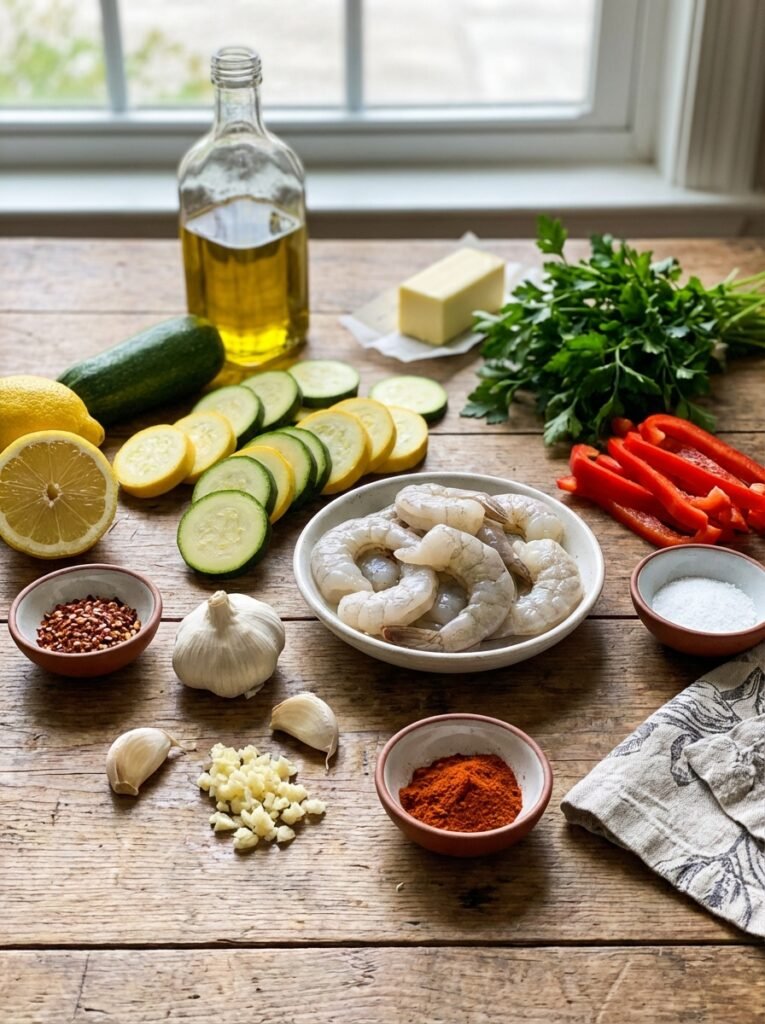 Shrimp zucchini skillet 202604112347