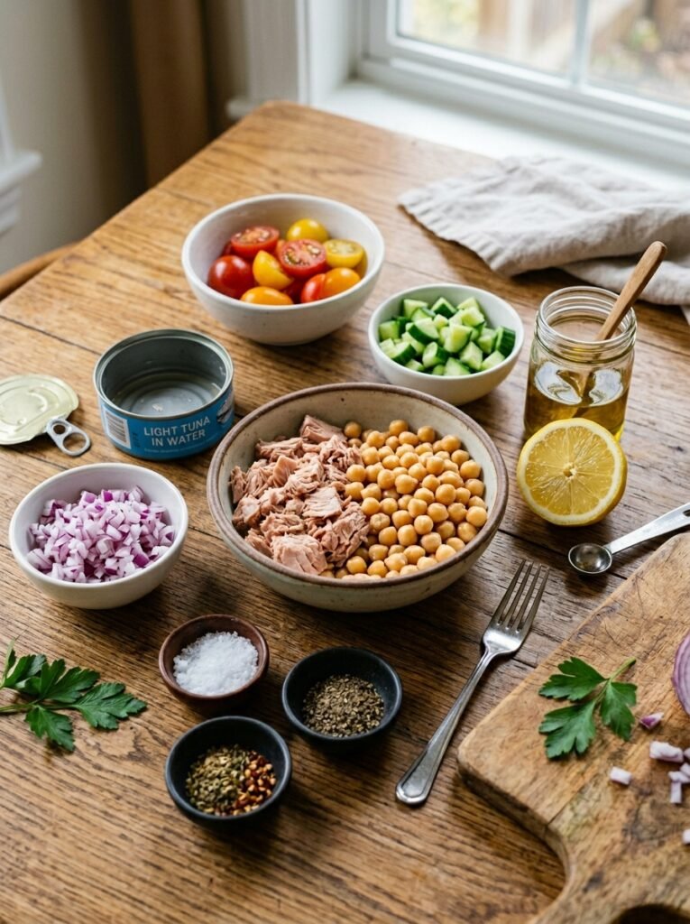 Tuna and Chickpea Salad Ingredients 202604291336