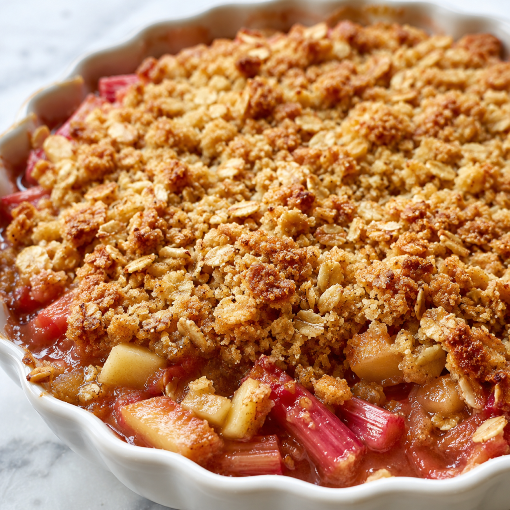 Rhubarb Apple And Ginger Crumble Recipe
