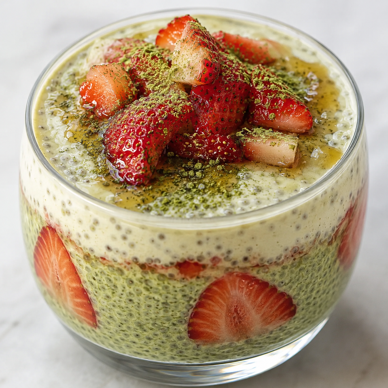 Home 1 Strawberry Matcha Chia Pudding Recipe