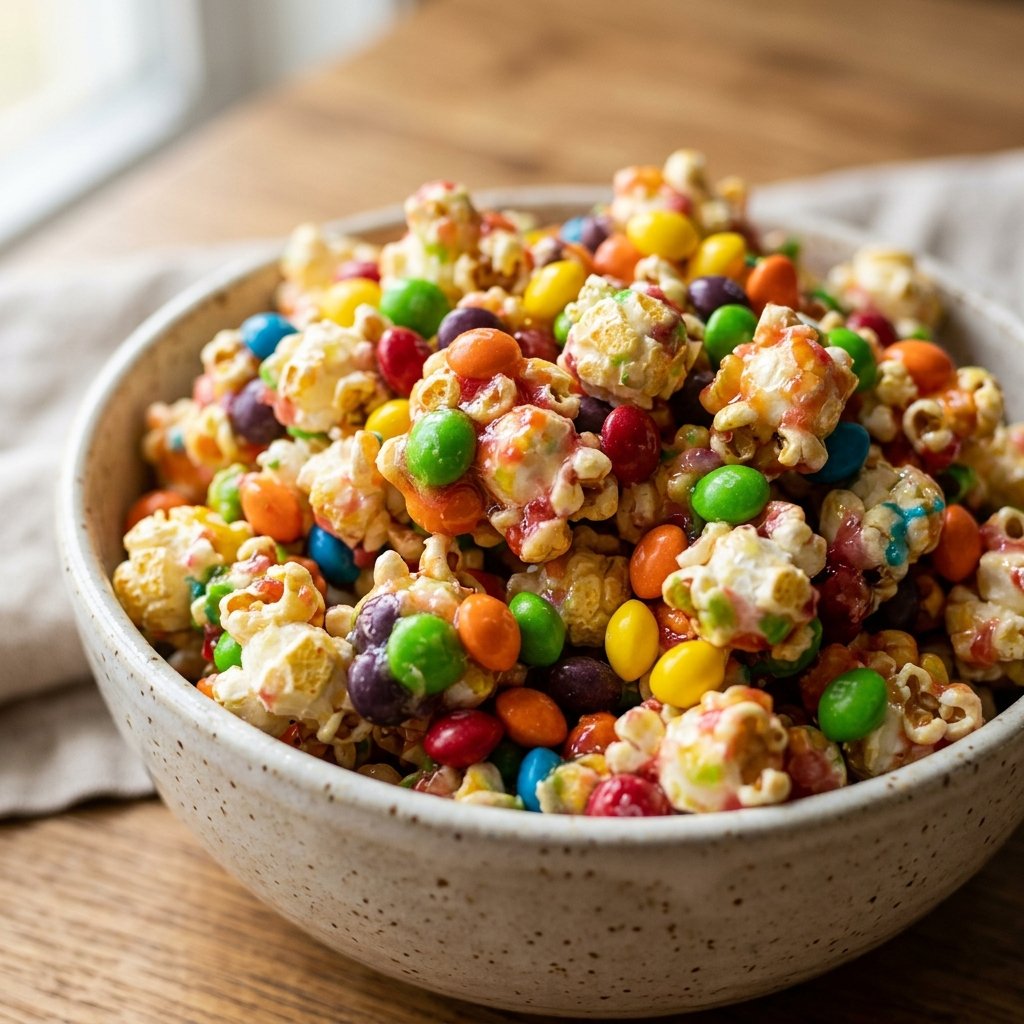 Viral Skittles Popcorn Recipe: The Ultimate Sweet Crunchy Snack 2026 12 Viral Skittles Popcorn Recipe