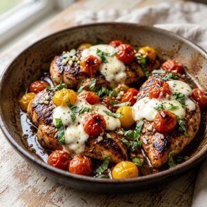 One Pan Caprese Chicken Recipe