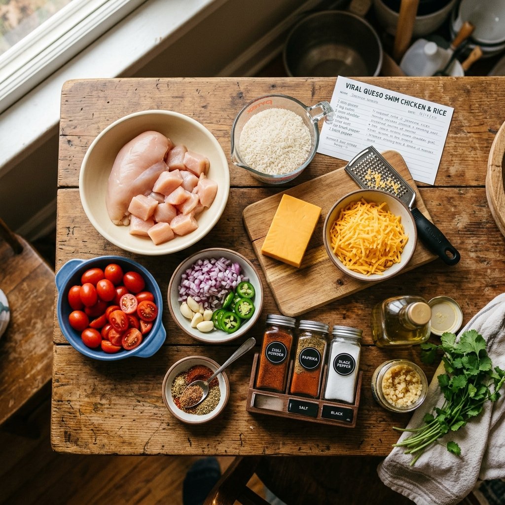 Viral Queso Swim Chicken And Rice Recipe for Families 2026 13 Viral Queso Swim Chicken And Rice Recipe