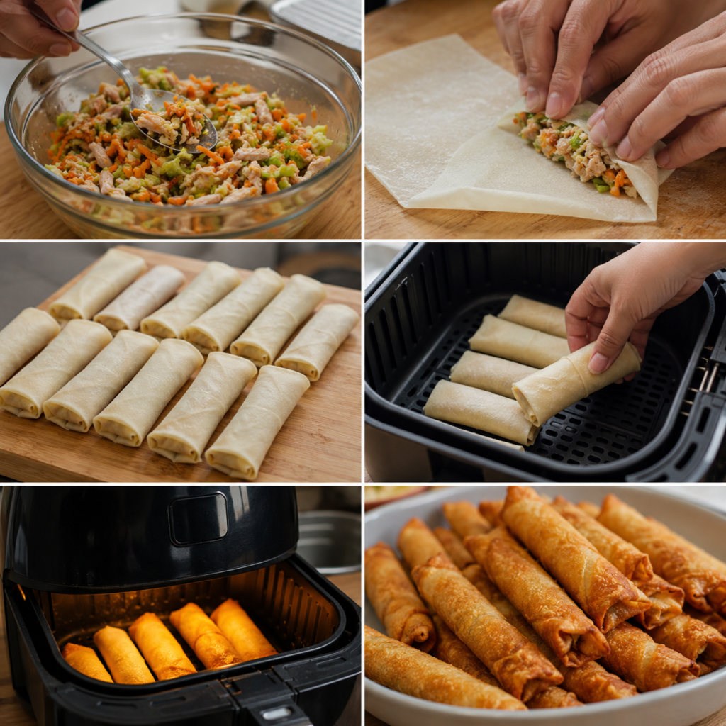 Air fryer lumpia chips weight loss snack Recipe