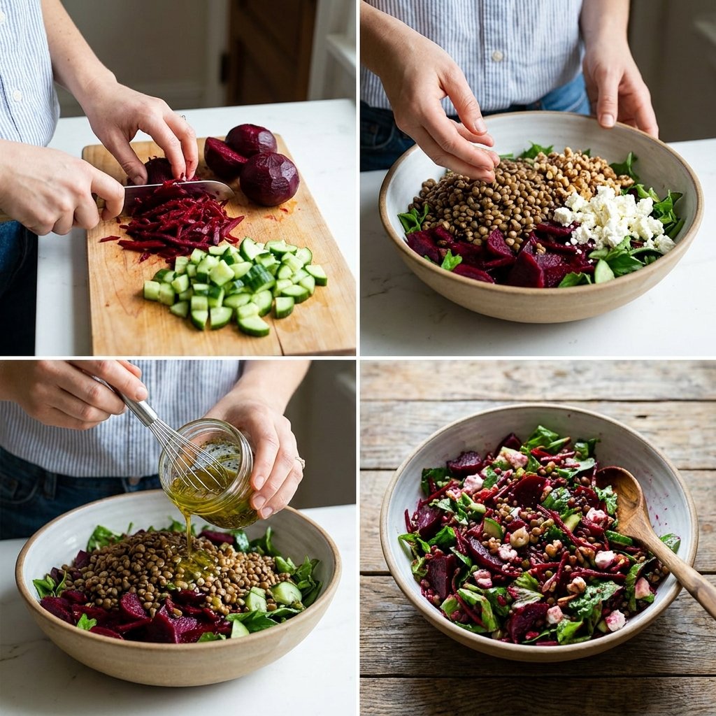 No-Cook Beet and Lentil Salad Recipe