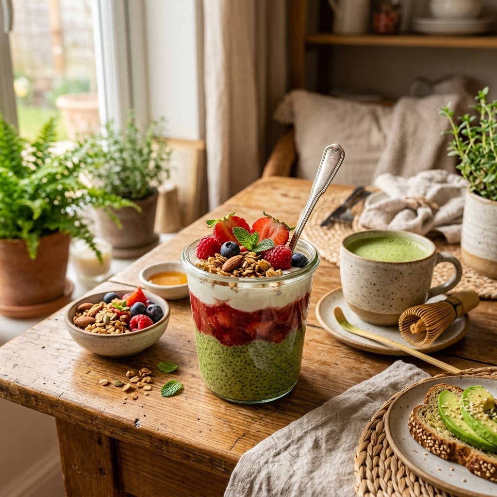 Strawberry Matcha Chia Pudding Recipe: A Healthy Breakfast Superfood Bowl 2026 15 Strawberry Matcha Chia Pudding Recipe