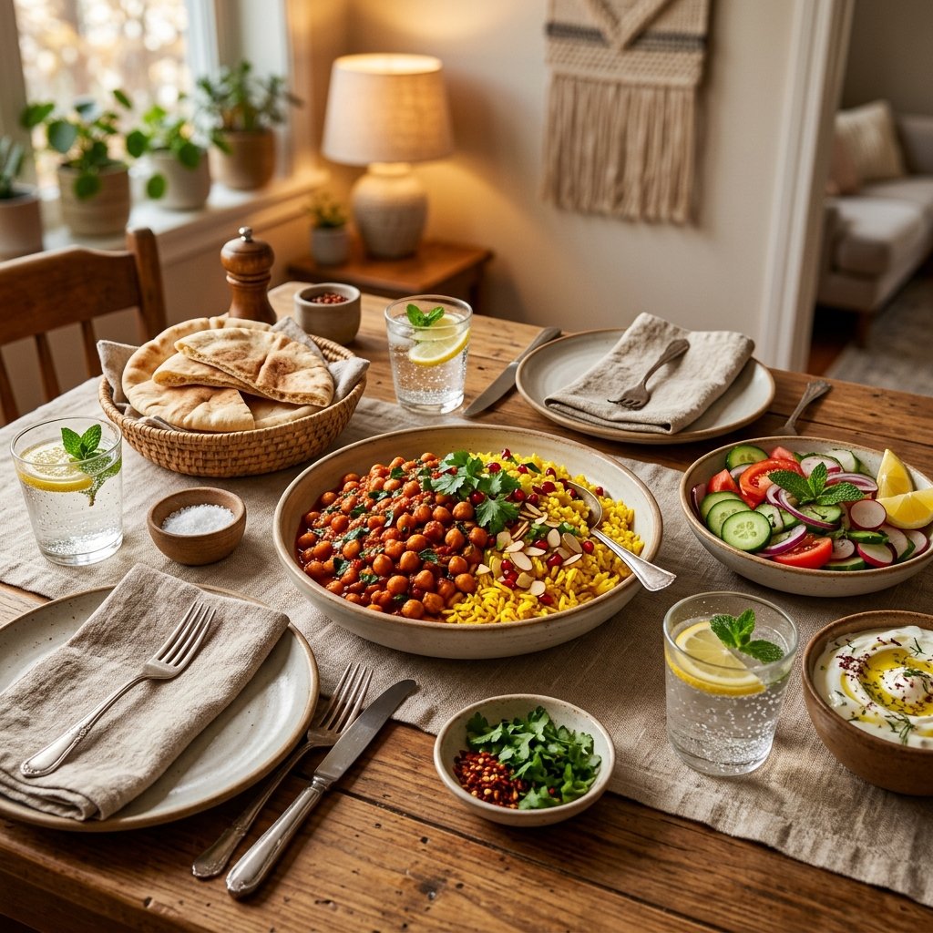 Harissa Chickpeas With Turmeric Rice recipe