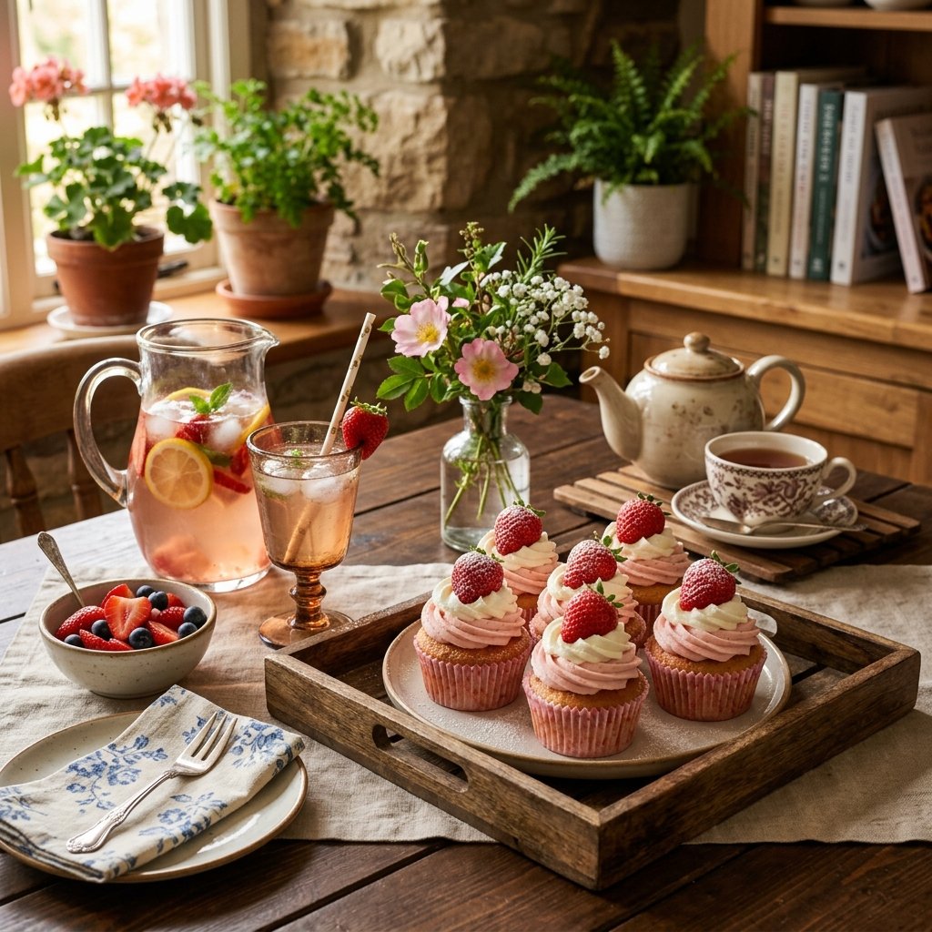 Strawberries And Cream Cupcakes Recipe
