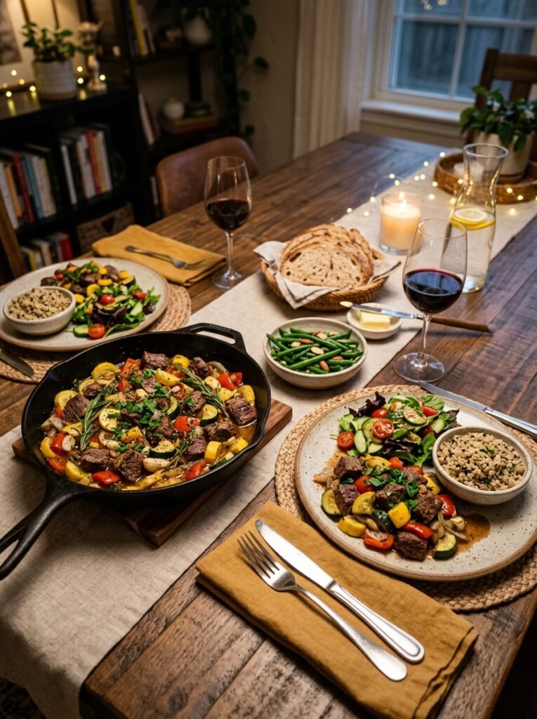 Beef and squash skillet meal 202605180106