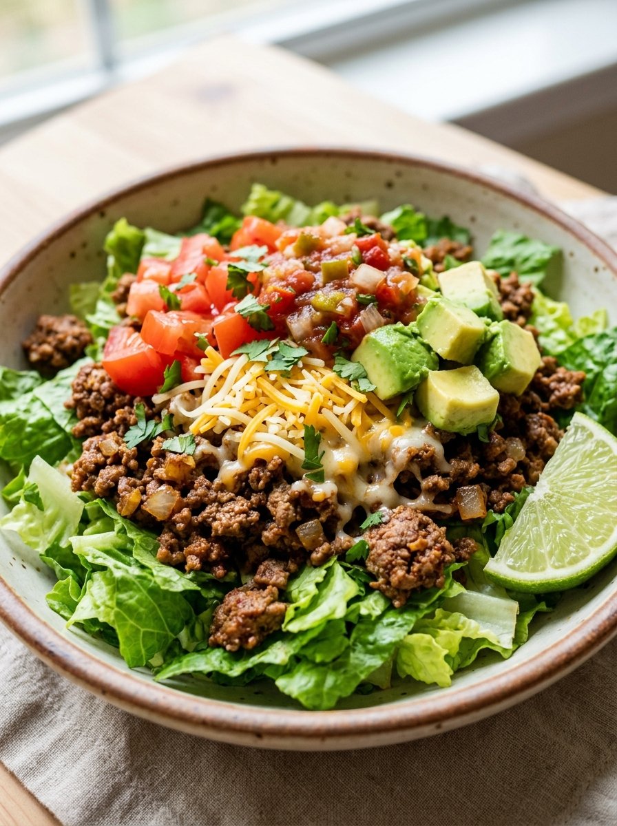 Beef taco lettuce salad 202606111332