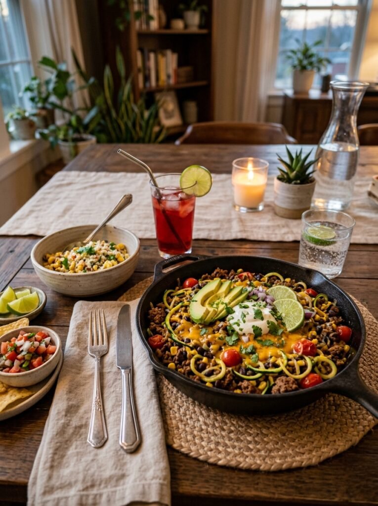 Beef taco zucchini noodle skillet 202606081409 2