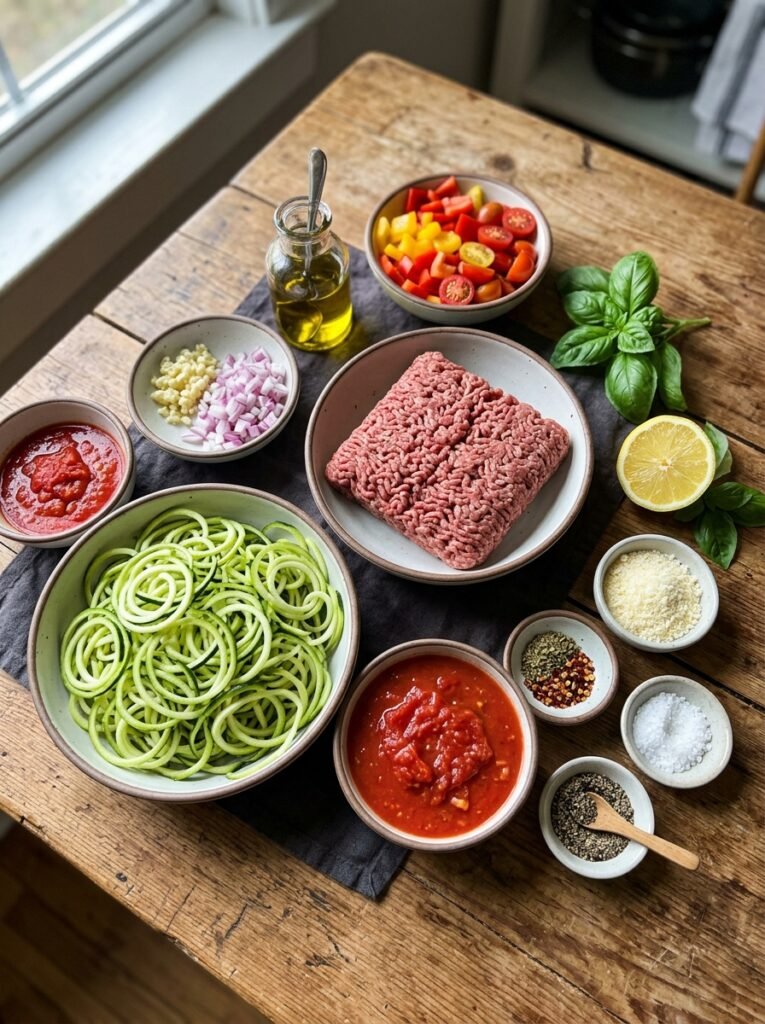 Beef zucchini noodle ingredients… 202606081434