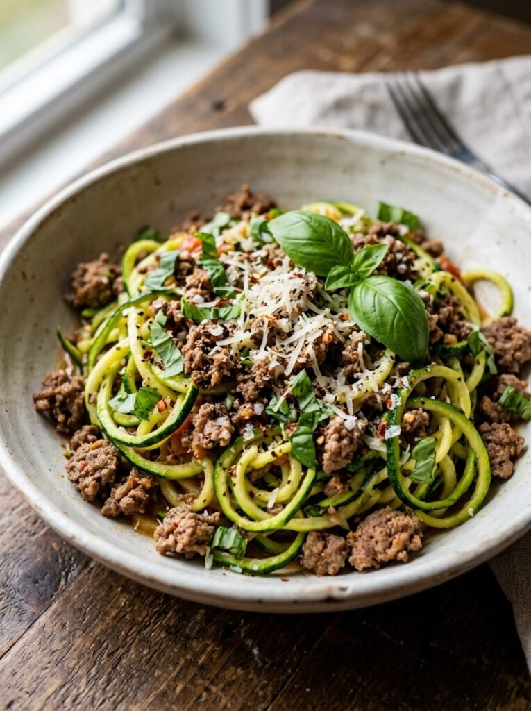 Beef zucchini noodle plates 202606081434