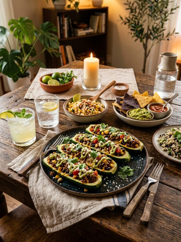 Beef zucchini taco boats setup 202605311310