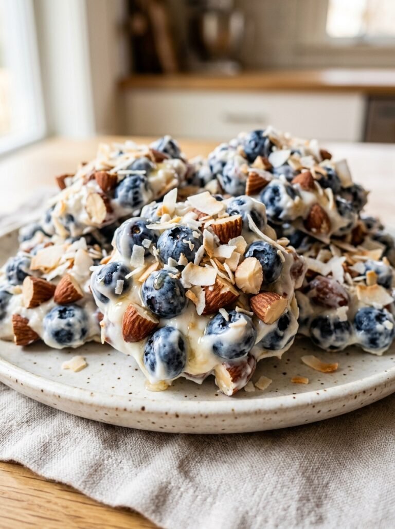High Protein Blueberry Almond Yogurt Clusters: Easy Homemade Snack Recipe 17 Blueberry almond yogurt clusters 202605301322