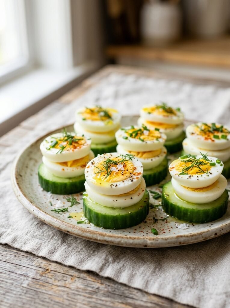 High Protein Boiled Egg Cucumber Stacks Recipe 12 Boiled egg cucumber stacks 202605171327