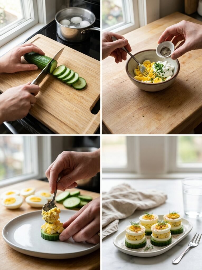 High Protein Boiled Egg Cucumber Stacks Recipe 14 Boiled egg cucumber stacks cooking 202605171327
