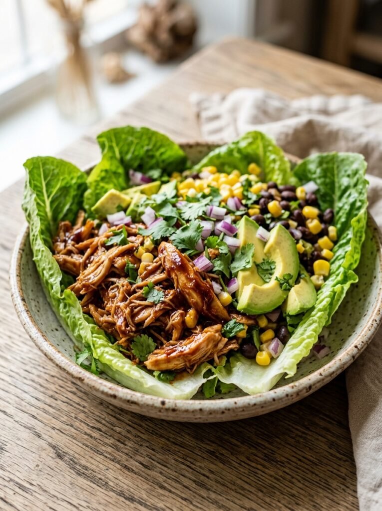 Easy High Protein Chicken BBQ Lettuce Bowls 12 Chicken BBQ lettuce bowls 202605240130