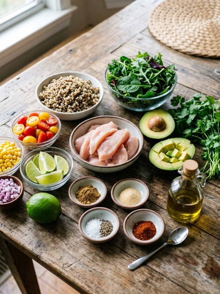 easy high protein chicken avocado protein bowls 13 Chicken avocado protein bowls in… 202605171347