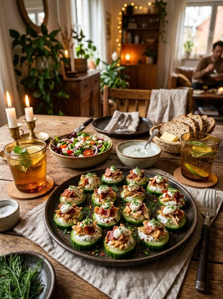 Chicken bacon cucumber bites setup 202605141433