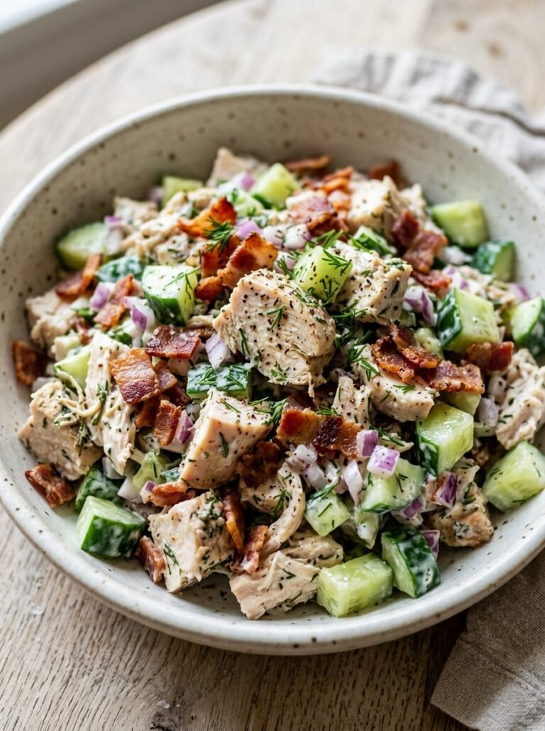 Easy High Protein Chicken Bacon Cucumber Salad 17 Chicken bacon cucumber salad 202606071413