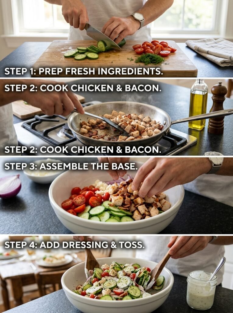 Easy High Protein Chicken Bacon Cucumber Salad 14 Chicken bacon cucumber salad pro… 202606071413