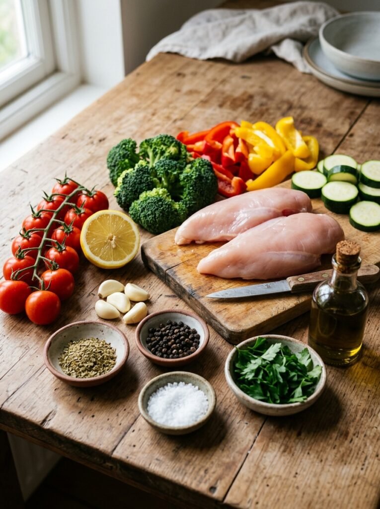 high protein low calorie fat loss meal: Grilled Chicken and Vegetable Power Bowl 13 Chicken breasts and vegetables i… 202605021349