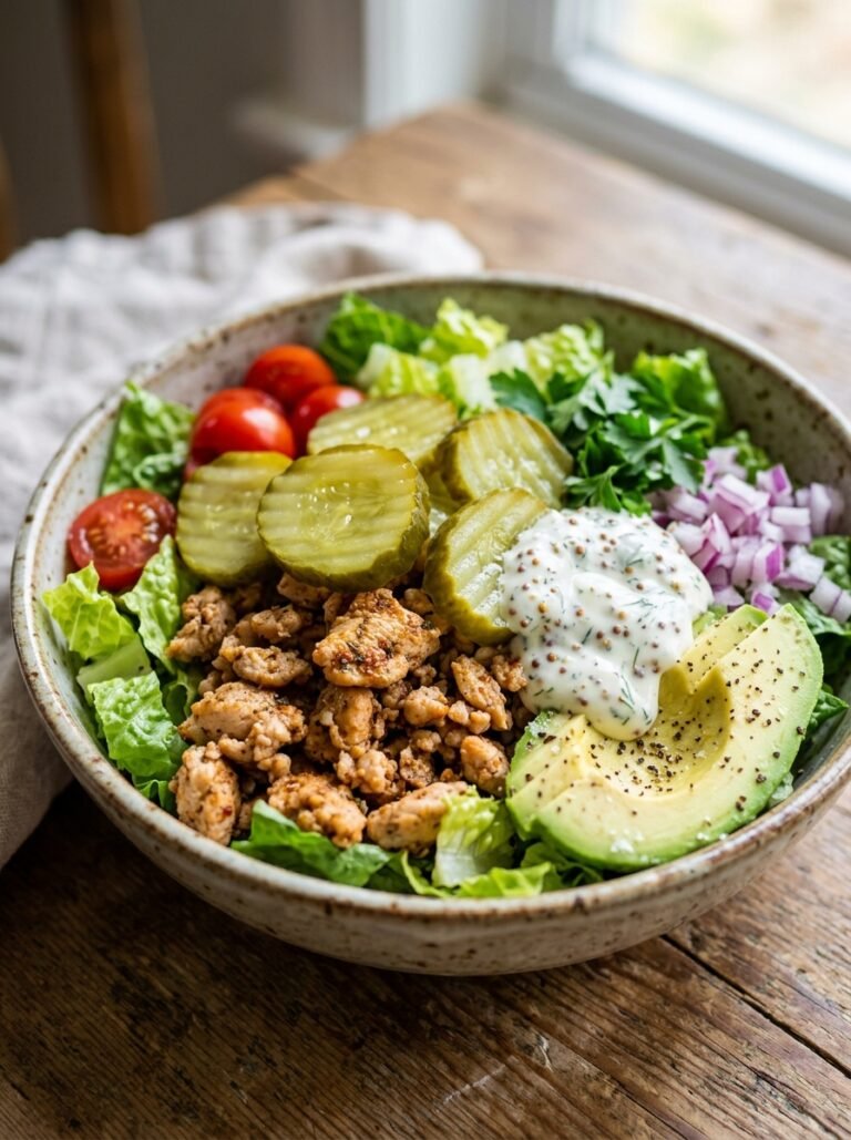 High Protein Chicken Burger Bowl with Pickles: Ultimate Recipe Guide 17 Chicken burger bowl with ingredi… 202605091421
