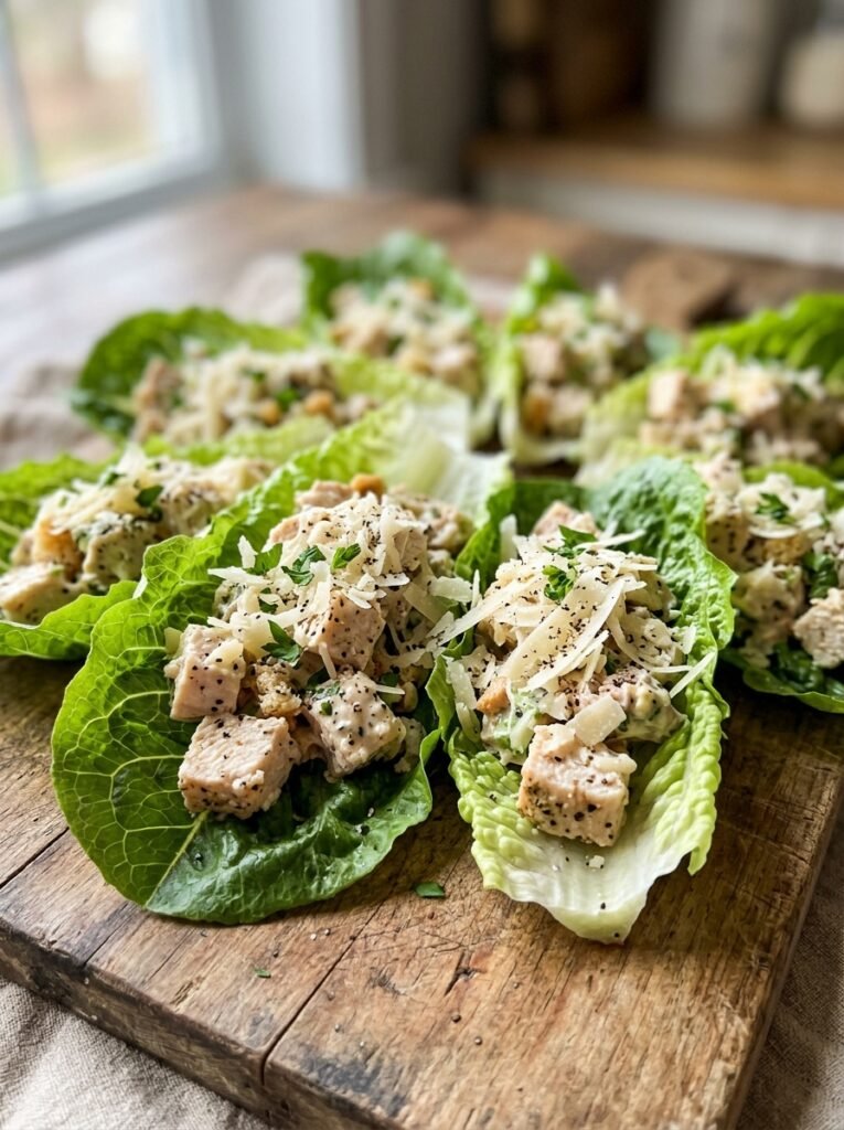 High Protein Chicken Caesar Lettuce Bites 12 Chicken caesar lettuce bites 202605202254