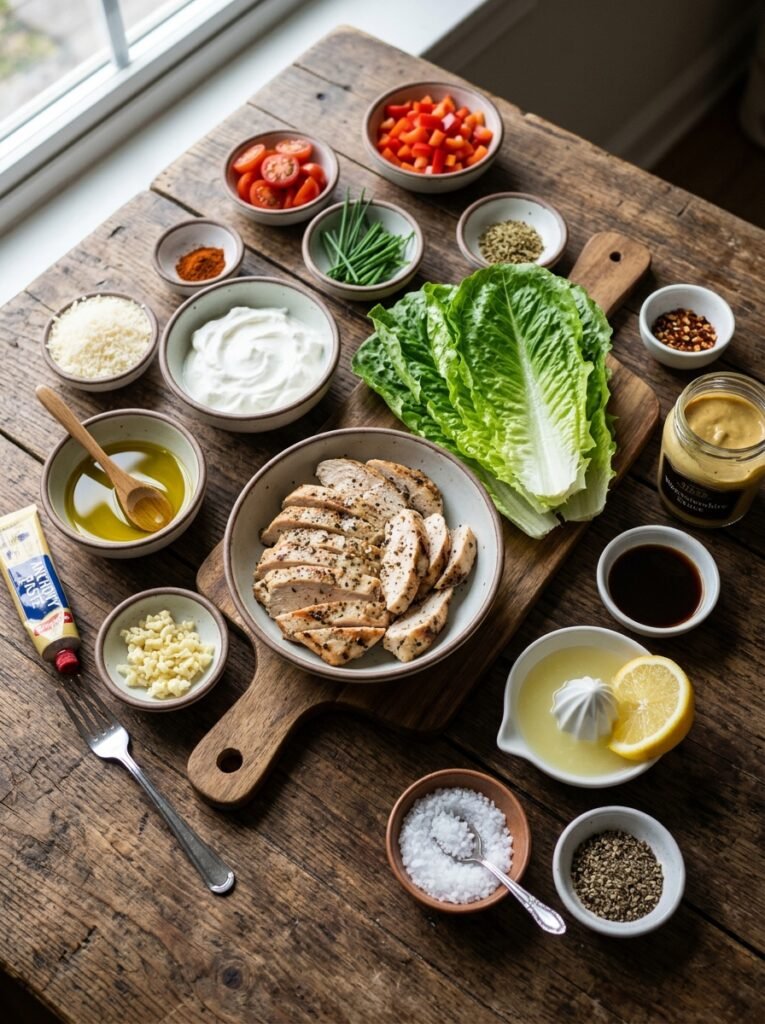 High Protein Chicken Caesar Lettuce Bites 13 Chicken caesar lettuce bites ing… 202605202252