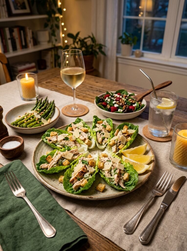 High Protein Chicken Caesar Lettuce Bites 15 Chicken caesar lettuce bites setup 202605202252
