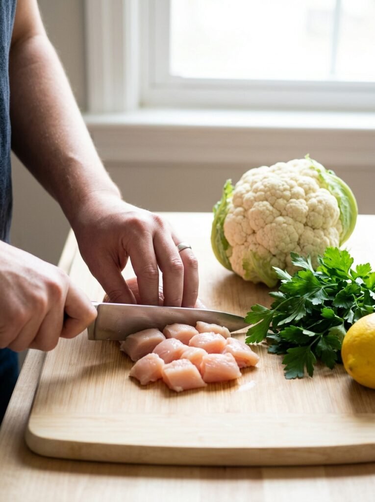 high protein low calorie chicken cauliflower tabbouleh 14 Chicken cauliflower tabbouleh co… 202605102106