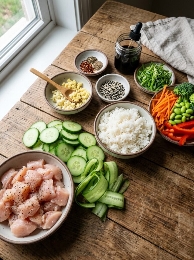 Chicken cucumber bento lunch ing… 202605021416