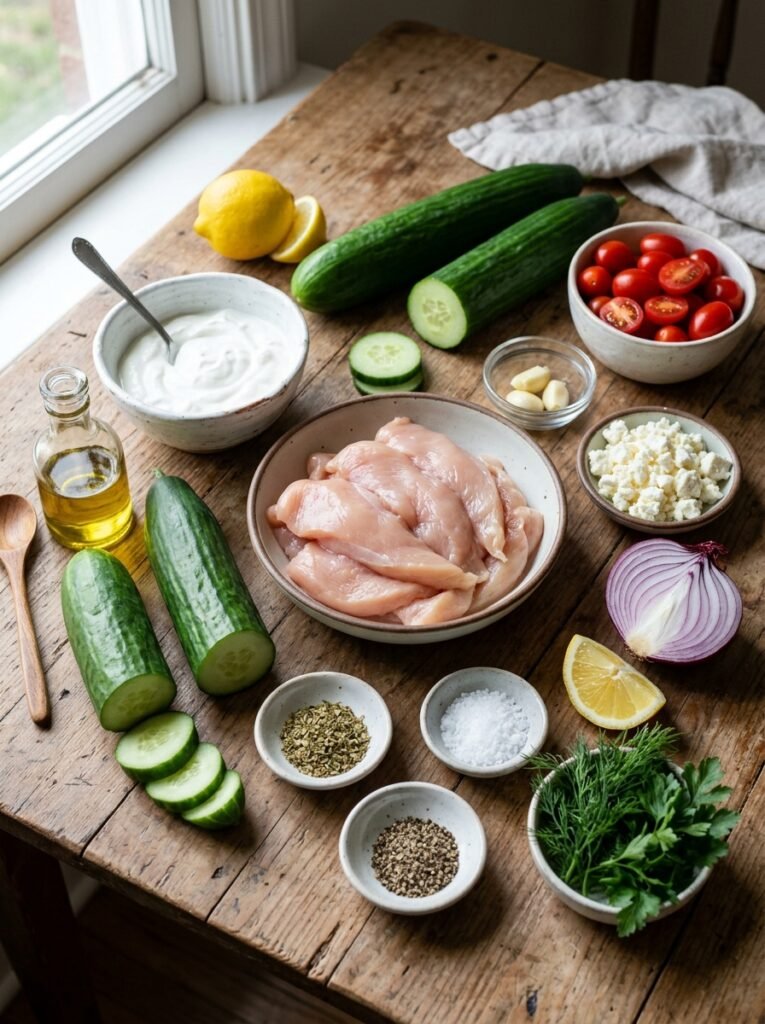 Chicken cucumber greek dinner plate 202605131414 1