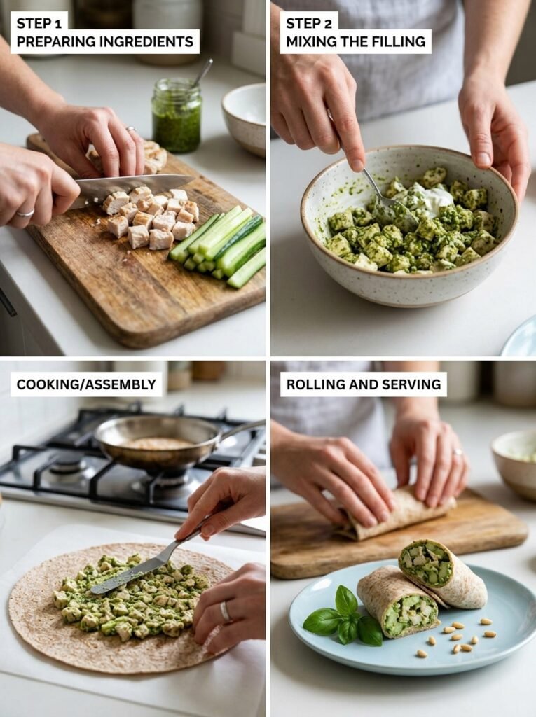 High Protein Chicken Cucumber Pesto Lunch Rolls 14 Chicken cucumber pesto lunch rolls 202606101443 2