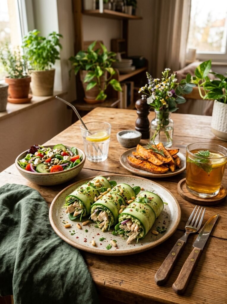 High Protein Chicken Cucumber Pesto Lunch Rolls 15 Chicken cucumber pesto lunch rolls 202606101443 3