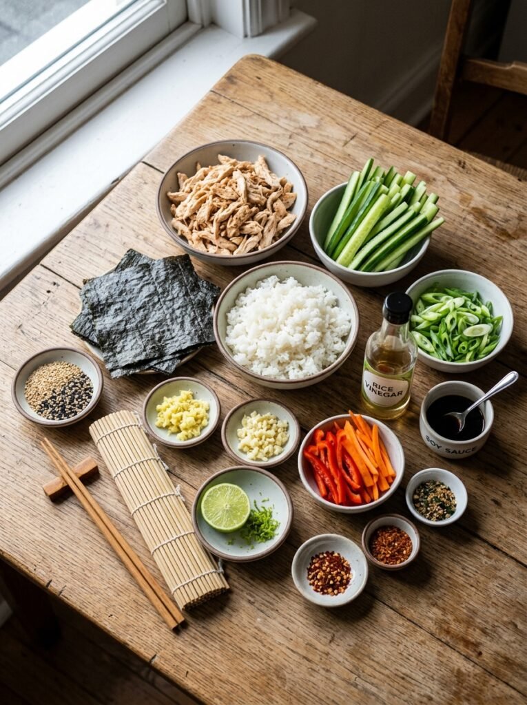 Chicken cucumber sushi ingredien… 202605031335