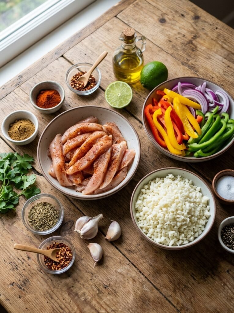 High Protein Grilled Chicken Cornless Fajita Bowl 13 Chicken fajita bowl ingredients … 202605102038