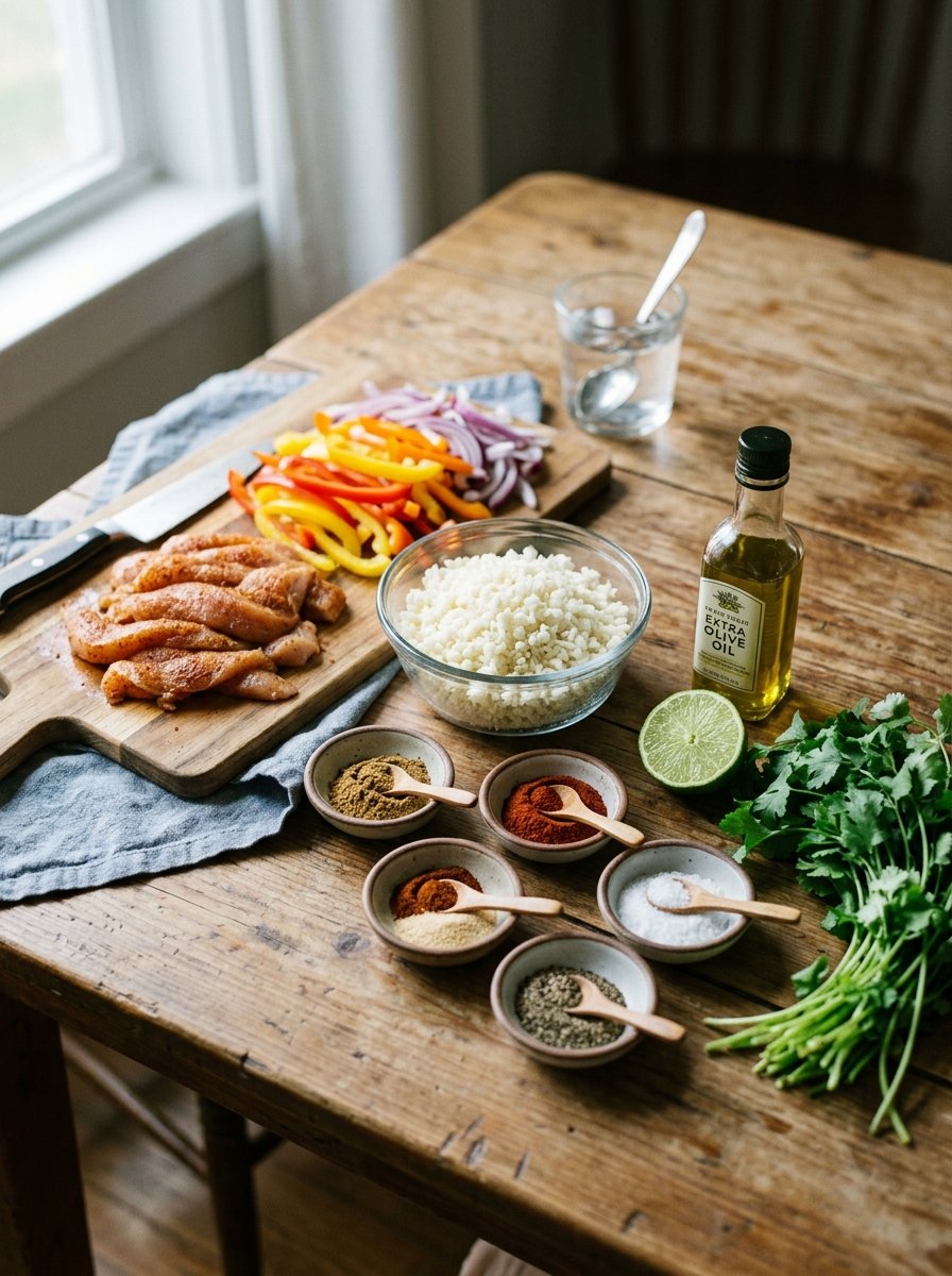 high protein chicken fajita cauliflower rice plate 13 Chicken fajita cauliflower rice … 202606031506 1