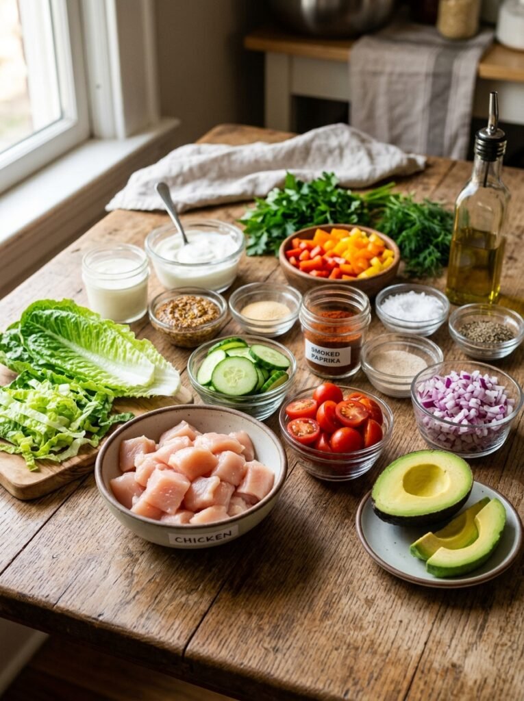High Protein Low Calorie Chicken Lettuce Burger Bowl 13 Chicken lettuce burger bowl ingr… 202605240113