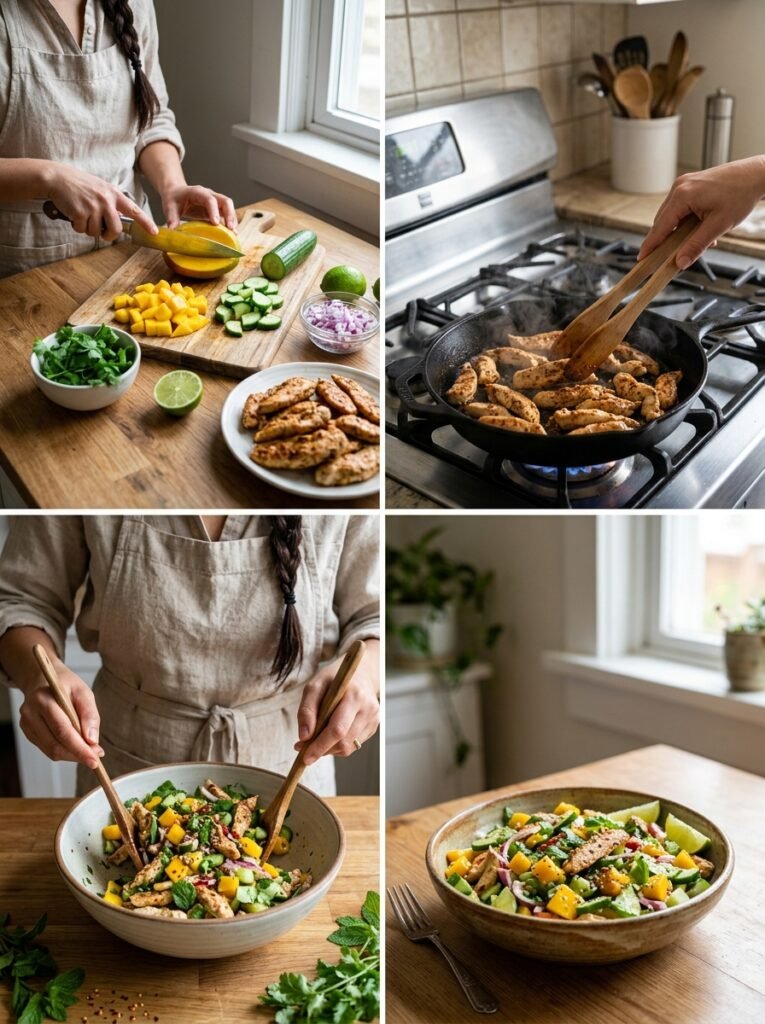 easy high protein chicken mango cucumber salad 14 Chicken mango cucumber salad pro… 202606051422