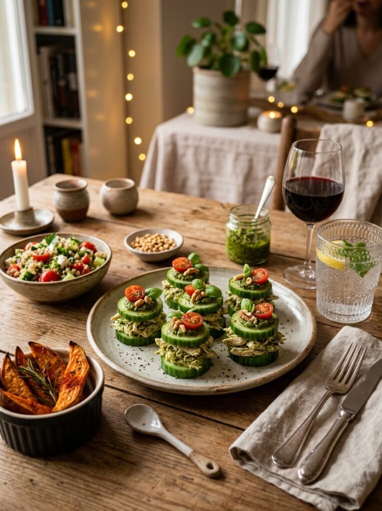 High Protein Chicken Pesto Cucumber Stacks 15 Chicken pesto cucumber stacks 202606071308 1