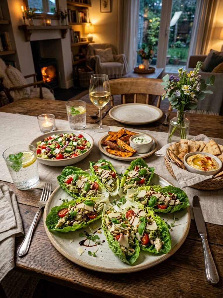 Chicken pesto lettuce wraps setup 202605041434