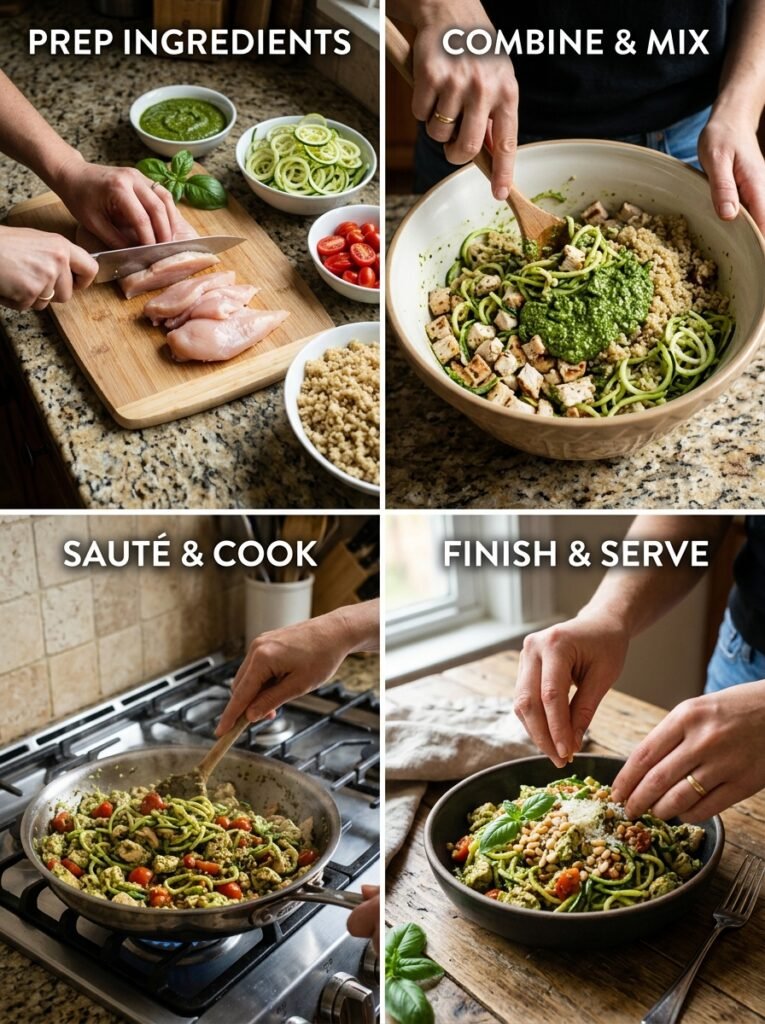 High Protein Chicken Pesto Zucchini Lunch Bowl 14 Chicken pesto zucchini lunch bowl 202605141448 1