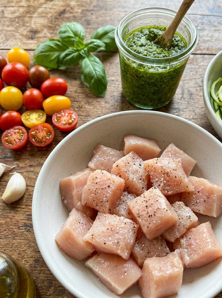 High Protein Chicken Pesto Zucchini Lunch Bowl 13 Chicken pesto zucchini lunch bowl 202605141448 2